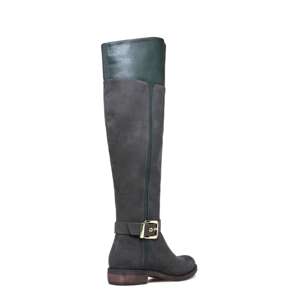 Shoedazzle Women Knee High Riding Boots, Size:7, Charcoal Gray - Picture 1 of 16